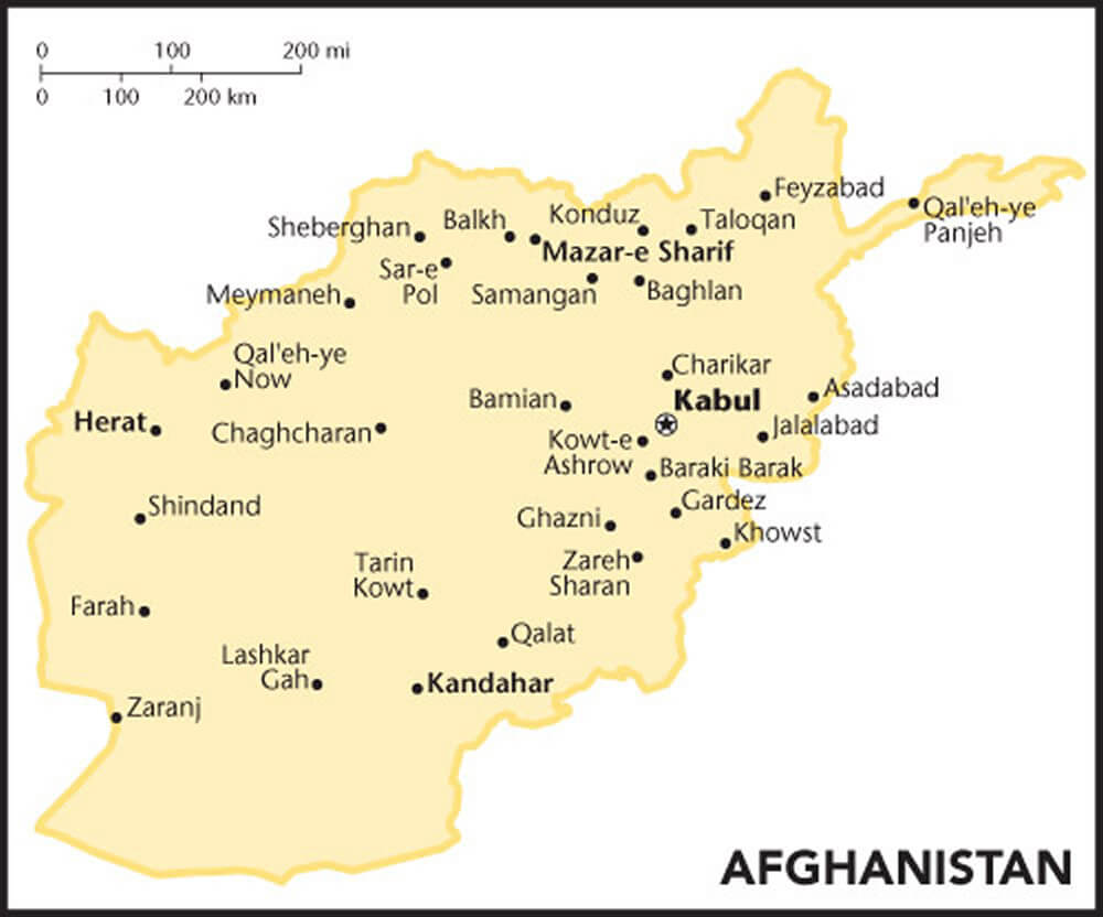 Afghanistan Country Map
